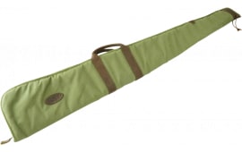Boyt Harness GCSGUS52 Canvas Shotgun Case 52" Green Waxed Canvas with Tanned Leather Accents, Quilted Flannel Lining