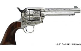 Taylors and Company 550921 Uberti 1873 7.5 7.5 White Photo Engraved Revolver