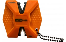 AccuSharp 344C 2-Step Knife Sharpener Hand Held Diamond Tungsten Carbide Sharpener Coarse/Fine Blaze Orange