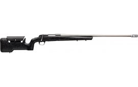 Browning 035438298 X-Bolt Max Long Range 3+1 26" Stainless Fluted Heavy Barrel, Black Rec, Black/Gray Speckled Adjustable Comb Max Stock, Recoil Hawg Muzzle Brake,