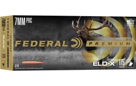 Federal P7PRCELDX1 Premium ELD-X 7mm PRC 175 gr, Extremely Low Drag-eXpanding (ELD-X), 20 Per Box/ 10 Cs - 20rd Box