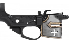 Spikes Tactical STLB960PCH Rare Breed Crusader Luger, Black Anodized Aluminum with Painted Front for AR-Platform