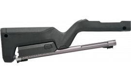 Tactical Solutions TDCGMGBBLK X-Ring Takedown Barrel and Stock Combo 22 LR 16.50" Gunmetal Gray Fluted & Threaded with Fiber Optic Sight, Black Magpul Backpacker Stock Fits Ruger 10/22 Takedown