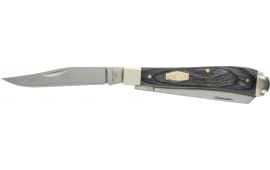 Old Timer Heritage Series Trapper 94OTH Folding Knife, D2 Steel Clip/Spey Blades, Gray Laminate Wood Handle, 3" Blade.