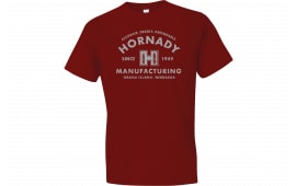 Hornady Gear 31422 Manufacturing MFG Cardinal, Cotton/Polyester/Rayon, Short Sleeve Semi-Fitted, Medium