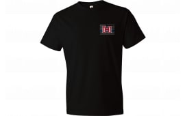 Hornady Gear 30761 POW Blue Line Black, Cotton Short Sleeve, Semi-Fitted Small
