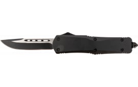 Steel River Knives T624BDP Spartan 3.75" Drop Point Black/Silver 440C SS Blade 5.5" Black Aluminum Zinc Alloy Handle