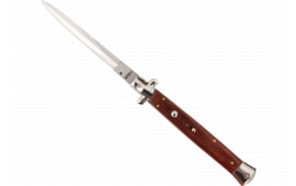 Steel River Knives CIRWD Spartan 6" Italian Dagger Polished Blade 7" Red Wood Handle Side Open