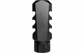 Mdt Sporting Goods Inc 103516BLK Elite Muzzle Brake 30 Cal (7.62mm), Black Steel, 3 Port, 5/8"-24 tpi