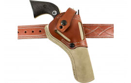 DeSantis Gunhide 189NJ5XZ0 Wild Hog OWB Natural Leather Belt Fits Ruger Wrangler 7 1/2" Ambidextrous