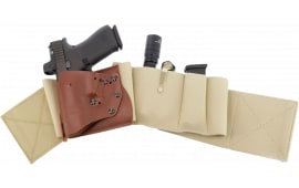 Galco UWERBKHLG UnderWraps Elite Khaki Large Leather/Nylon Handgun