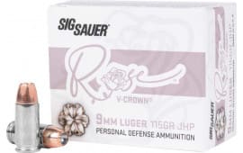 Sig Sauer E9MMB1ROSE50 Rose 9mm 115 GRFull Metal Jacket (FMJ) 50 Per Box/ 20 Cs - 50rd Box