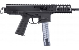B&T Firearms 4500022 GHM9 30+1 6.90" Black, Collapsible Stock, Black Polymer Grip, Ambi Controls (OEM Mag)