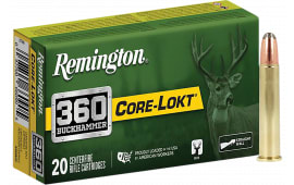 Remington Ammunition R27743 360 Buckhammer 180 GRSoft Point Core-Lokt (SPCL) 20 Per Box/10 Cs - 20rd Box