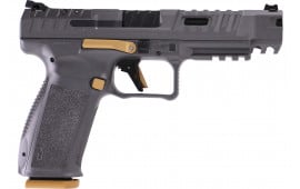 Canik HG6771T-N - SFx Rival Canik Grey Semi-Auto 9mm Pistol, 5" Barrel, 2-10 Round Mags, Holster, Case, Adjustable Sights & Optic Plates, Professional Grade