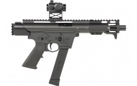 Tactical Superiority SIATAC09055rd Tac-9 5.50" Black Hard Coat Anodized Rec Picatinny Rail End Cap Black A2 Grip Includes Red Dot