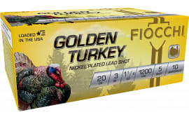 Fiocchi 203TRKC5 Golden Turkey 20GA 3" 1 1/4oz #5 Shot 10 Per Box/ 10 Cs - 10sh Box