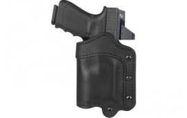 1791 Gunleather UCLB21NSBR Ultra Custom 2.1 Light Bearing Holster Black Leather, OWB & Memory-Lok Technology for Glock 17 & Sig M&P Shield with Rail Mounts Right Hand