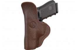 1791 Gunleather FCD4BRWL Fair Chase IWB Size 04 Brown Leather Deer Hide Belt Clip Fits Glock 17/19 Left Hand