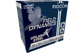 Fiocchi 12HVST4 Field Dynamics Upland Steel 12GA 2.75" 1 1/8oz #4 Shot 25 Per Box/ 10 Cs - 25sh Box