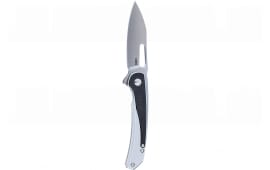CRKT 6075 Padawan 3.01" Folding Wharncliffe Plain Brushed Satin 14C28N Steel Blade, SS w/G10 Black Overlays Handle