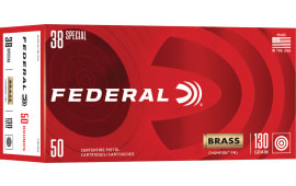 Federal C38130A 38 Special 130 GRFull Metal Jacket 50 Per Box/ 20 Case - 50rd Box