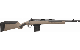 Savage Arms 57136 110 Scout 223 Rem 10+1 16.50", Matte Black Metal, Flat Dark Earth Fixed AccuStock with AccuFit