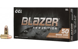 CCI 5296 Blazer Brass 9mm Luger 100 GRFull Metal Jacket 50 Per Box/ 20 Case - 50rd Box