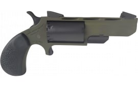 North American Arms NAATGHCB Green Huntsman Conversion 22 LR/22 Mag 5rd 2" Heavy Vent Rib Barrel, OD Green Cerakote Frame, Matte Black Cylinder, Black Cobblestone Rubber Grip Revolver