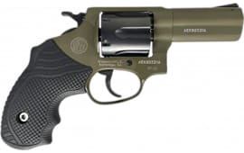 Rossi 2RP631FLOK RP63 Small Frame 357 Mag/38 Special +P 6rd 3" Sniper Green Cerakote Stainless Barrel, Satin Stainless Cylinder, Sniper Green Cerakote Stainless Frame, Black LOK Grip Revolver