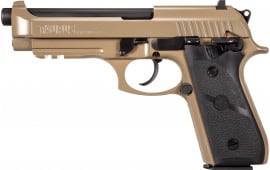 Taurus PT92 9mm 5" Barrel 17rd Semi-Auto Pistol, FDE Black Hogue Grip