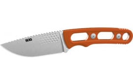 S.O.G SOG17330157 Ether FX 3.10" Fixed Drop Point Plain Brushed Satin CPM S35VN SS Blade, Blaze Orange Textured G10 Handle