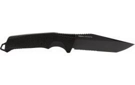 S.O.G SOG17120257 Trident FX 4.20" Fixed Tanto Part Serrated TiNi 1.4116 SS Blade, Black Textured Green Handle