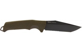 S.O.G SOG17120457 Trident FX 4.20" Fixed Tanto Part Serrated TiNi 1.4116 SS Blade, OD Green Textured Green Handle