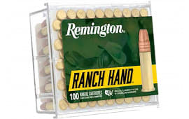 Remington Ammunition R21263 Ranch Hand 22 LR 42 GRPlated Lead Round Nose 100 Per Box/ 50 Case - 100rd Box