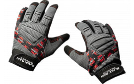 Black Rain Ordnance TACTGLOVEGRY/BLK/RDL Tactical Gloves Black/Gray/Red Large Velcro