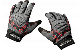 Black Rain Ordnance TACTGLOVEGRY/BLK/RDXL Tactical Gloves Black/Gray/Red XL Velcro