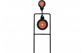 Champion Targets 40875 Gong Spinner Target 3" Top Target/4.7" Bottom Target Black/Orange Steel Bullseye Standing