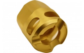 True Precision Inc TPYMICROG Micro Compensator Y-Type Gold 416rd Stainless Steel 1/2x28 Threads 9mm