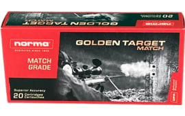 Norma Ammunition 10157692 Dedicated Precision Golden Target Match 223 Rem 69 GRBoat Tail Hollow Point 20 Per Box/ 10 Case - 20rd Box