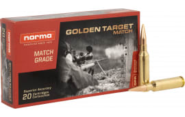 Norma Ammunition 10166522 Dedicated Precision Golden Target Match 6.5 Creedmoor 143 GRBTHP 20 Per Box/ 10 Case - 20rd Box