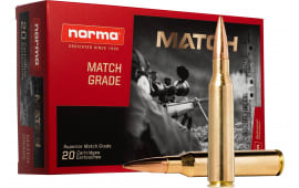 Norma Ammunition 10185442 Dedicated Precision Golden Target Match 338 Lapua Mag 250 GRHollow Point Boat Tail 20 Per Box/ 10 Case - 20rd Box