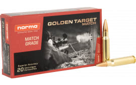 Norma Ammunition 10177432 Dedicated Precision Golden Target Match 308 Win 168 GRBTHP 20 Per Box/ 10 Case - 20rd Box
