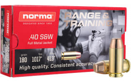 Norma Ammunition 611440020 Self Defense NXD 40 S&W 180 GR20 Per Box/ 10 Case - 20rd Box