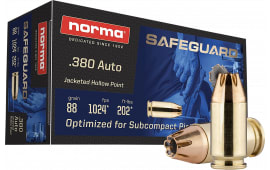 Norma 803807680 380 88 GR Jacketed Hollow Point Safeguard - 50rd Box