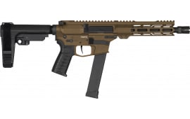 CMMG Banshee MK10 10A570F-MB Pistol, 10mm, 8" Barrel, 15rd, Semi-Auto, Radial Delayed Blowback, Midnight Bronze, Threaded Barrel, RipBrace.