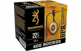 Browning Ammo B194122401 22 LR 36 GRPlated Hollow Point 400 Per Box - 400rd Box