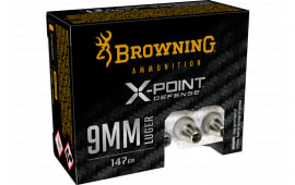 Browning Ammo B191700092 X-Point 9mm 147 GR20 Per Box/ 10 Case - 20rd Box