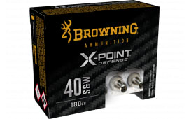Browning Ammo B191700402 X-Point 40 S&W 180 GR20 Per Box/ 10 Case - 20rd Box
