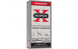 Winchester Ammo X22250HP 22-250 Rem 55 GRJacketed Hollow Point 20 Per Box/ 10 Case - 20rd Box